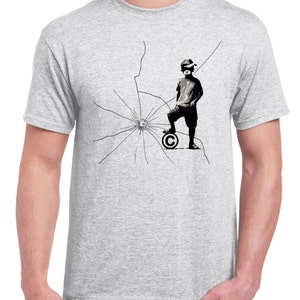 Banksy Copyright Breaker Mens T-Shirt
