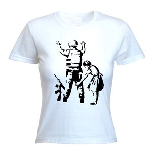Banksy Soldier Frisk Women&#39;s T-Shirt