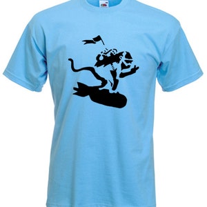 Banksy Bomb Monkey Mens T-Shirt
