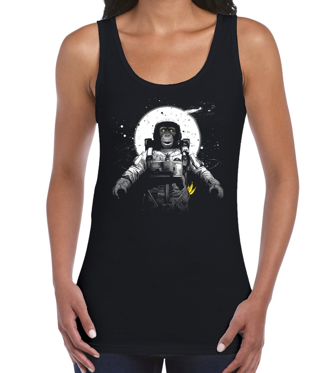Image of Astronaut Monkey Women's Vest Tank Top - Space Astronauts Animal