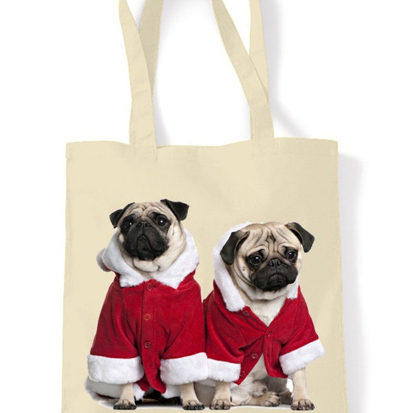 Pug Santa Claus Christmas Shoulder Bag