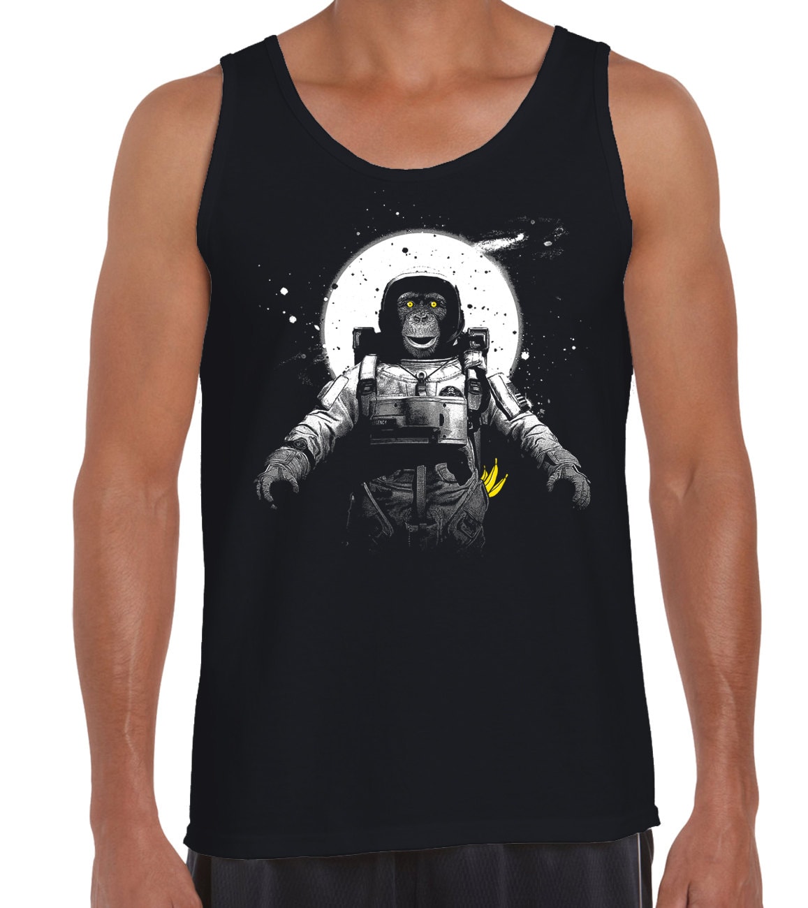 Image of Astronaut Monkey Men's Vest Tank Top - Space Astronauts Animal