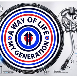 Mod Badge Ziel DJ Slipmat - Vinyl Turntable DecksNorthern Soul Mods