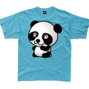 Cartoon Panda Kids's Children's Unisex Camiseta - Animales lindo divertido panda salvaje
