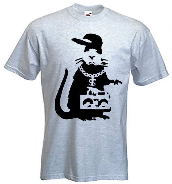 Image of Banksy Gangster Rat Mens T-Shirt