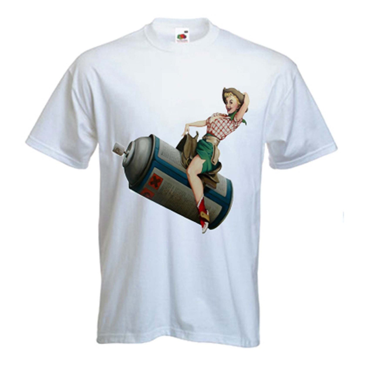 Image of Banksy Aerosol Cowgirl Men's T-Shirt