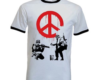 Banksy CND Soldiers Men's Ringer T-Shirt