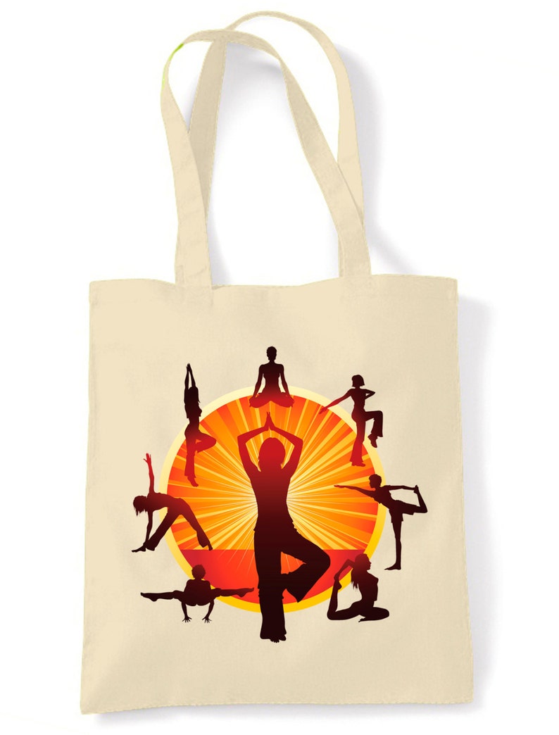 Yoga Wheel Cotton Tote Shopping Bag Etsy UK