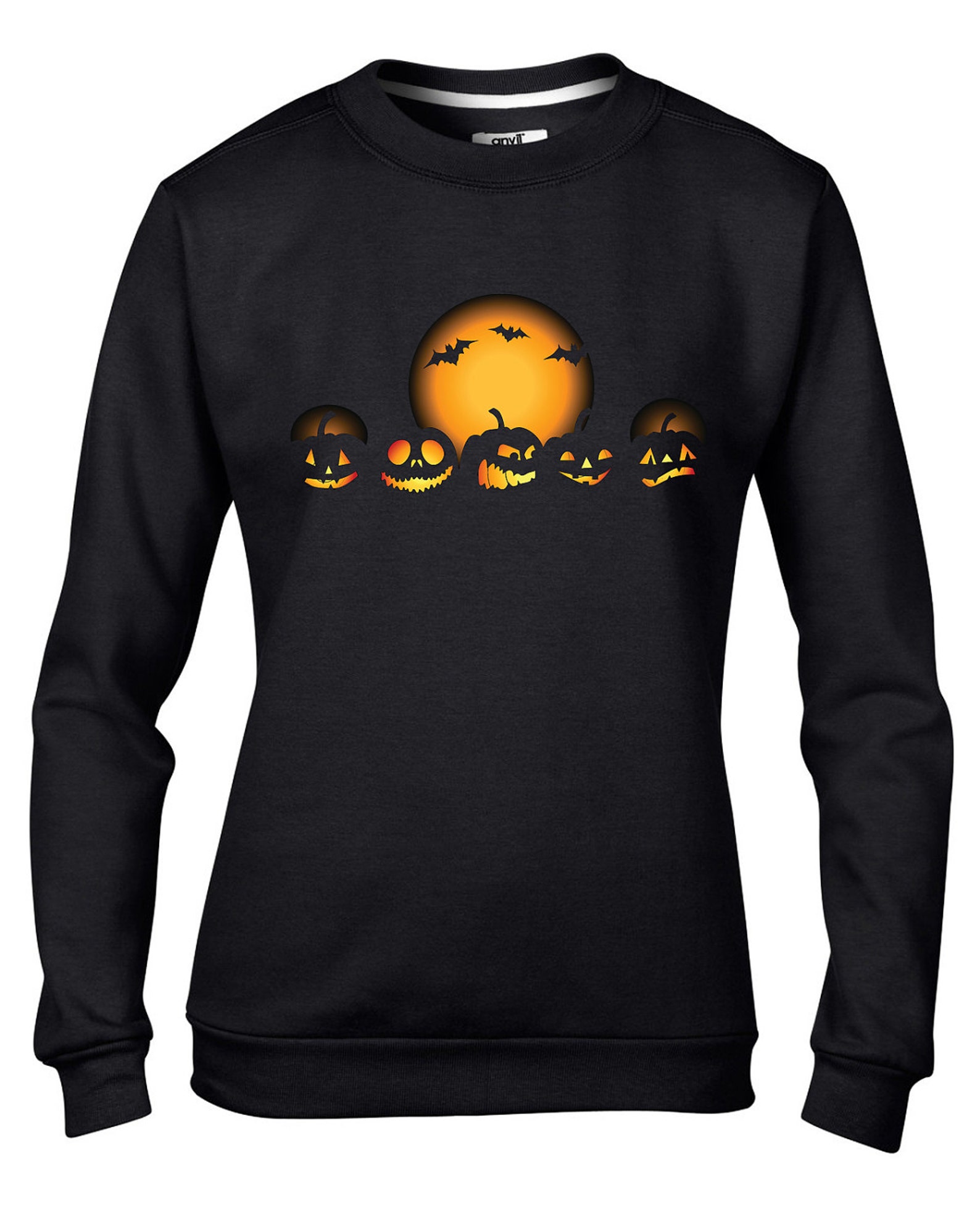 Halloween Pumpkin Women's Sweatshirt Jumper Halloween | Etsy