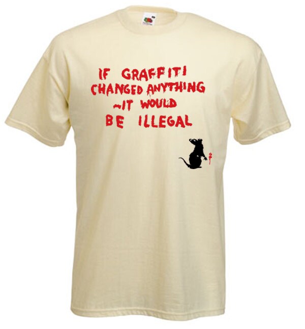 Image of Banksy If Graffiti Changed Anything Men's T-Shirt