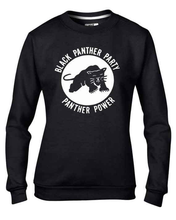 Black Panthers Women's Sweatshirt Jumper - Black Panther Party Malcolm X Human Civil Rights Political