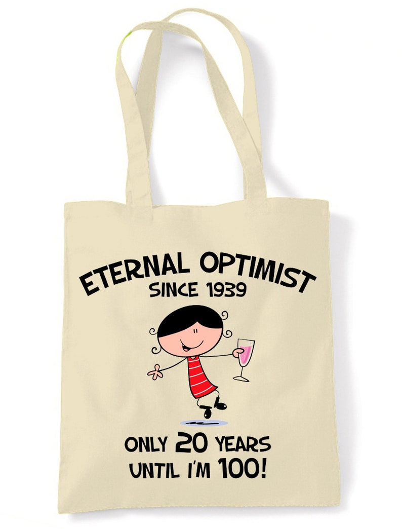 80th Birthday 1939 Keepsake Gift Vintage Bag for Women Novelty Shopping Tote