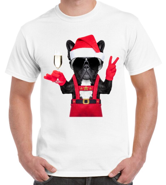 Funny Santa French Bulldog Claus Dog Christmas T-Shirt Funny Santa French Bulldog Claus Dog Christmas T-Shirt