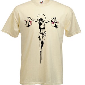 Banksy Jesus With Shopping Bags Men&#39;s T-Shirt