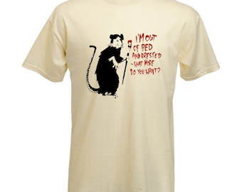 Banksy I'm Out Of Bed Rat Men's T-Shirt