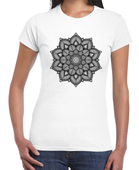Black Buddha and Mandala Tee Black Buddha and Mandala Tee