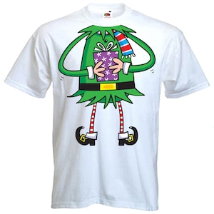 Elf Fancy Dress Men&#39;s Christmas T-Shirt