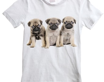 Pug Puppies Unisex Childrens T-Shirt
