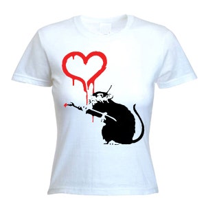 Banksy Love Rat Women&#39;s T-Shirt