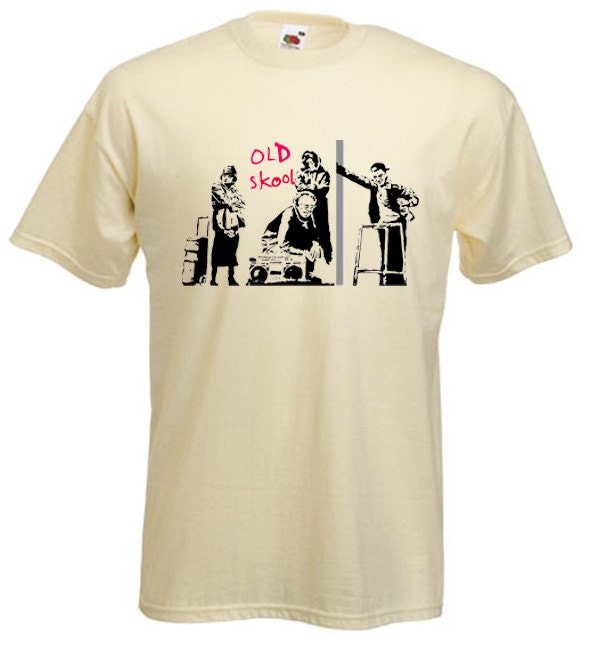 Banksy Old Skool Mens T-shirt - Etsy