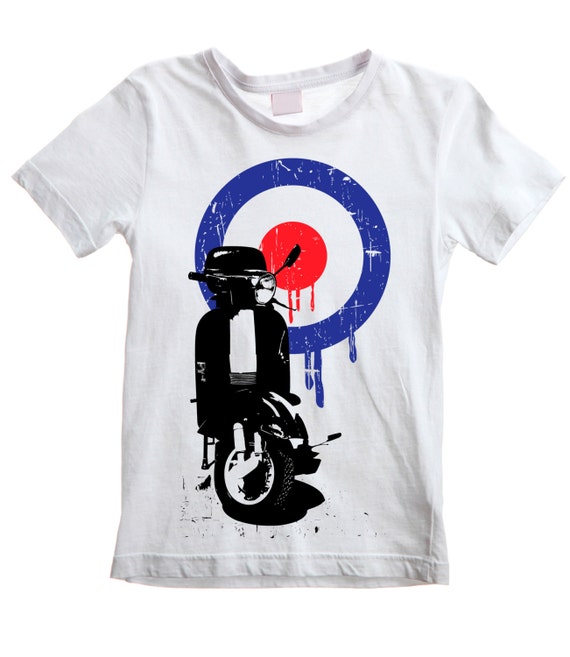 Mod Target Scooter Unisex Childrens T-shirt