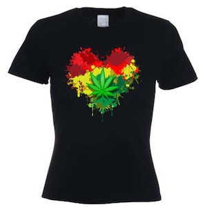 Rasta Heart Women&#39;s T-Shirt