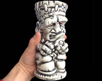 Frankenstein Tiki Mug, Handmade mug