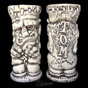 Custom Tiki Mug, Personalized Tiki Mug, Personalized Frankenstein Tiki Mug, Personalized Cthulhu Tiki Mug image 9