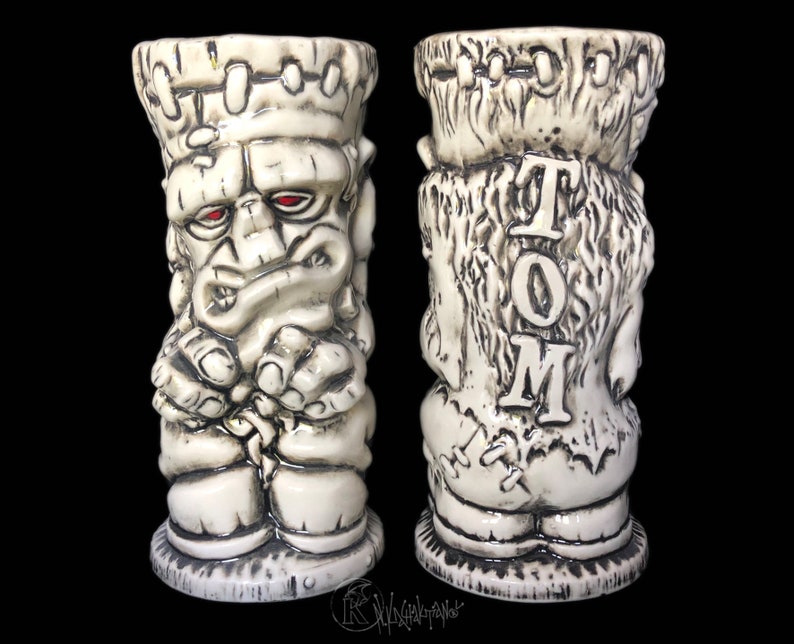 Custom Tiki Mug, Personalized Tiki Mug, Personalized Frankenstein Tiki Mug, Personalized Cthulhu Tiki Mug image 9