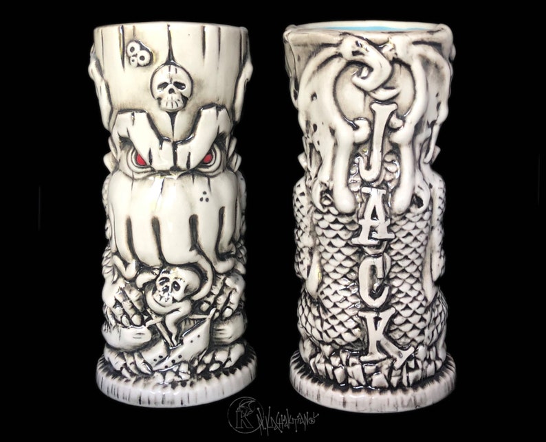 Custom Tiki Mug, Personalized Tiki Mug, Personalized Frankenstein Tiki Mug, Personalized Cthulhu Tiki Mug image 5