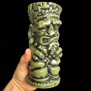 Tiki Mug, Frankenstein Tiki Mug, Colorful Mug, Handmade tiki mug