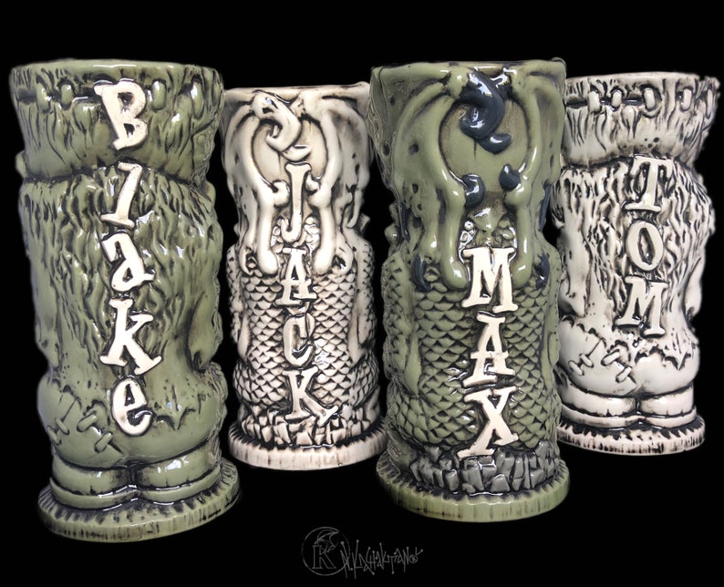 Custom Tiki Mug, Personalized Tiki Mug, Personalized Frankenstein Tiki Mug, Personalized Cthulhu Tiki Mug image 10