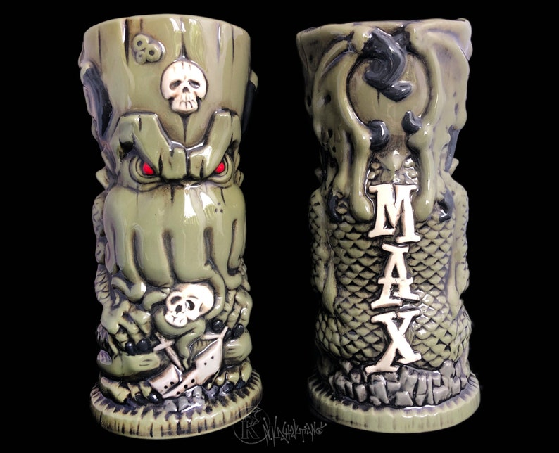 Custom Tiki Mug, Personalized Tiki Mug, Personalized Frankenstein Tiki Mug, Personalized Cthulhu Tiki Mug image 3