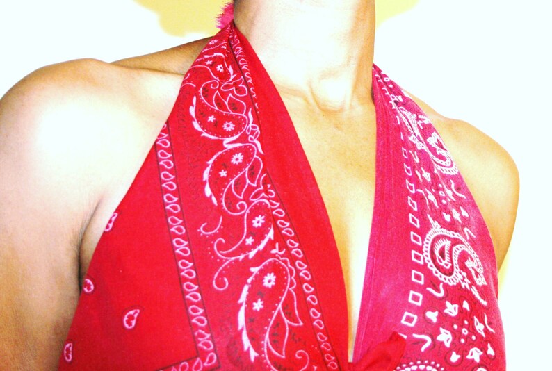 Bandana Halter Top Etsy