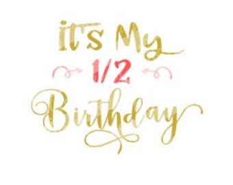 Download Half birthday svg | Etsy