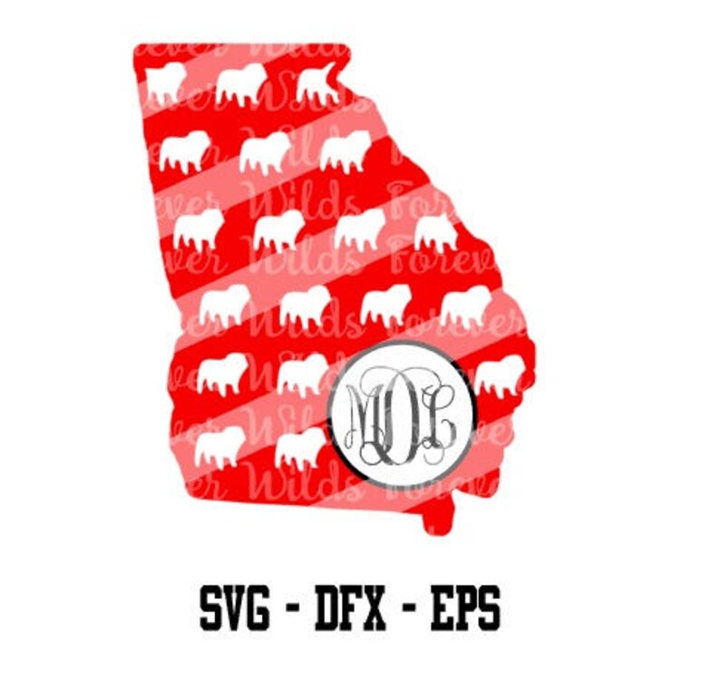 Download Bulldogs Monogram svg dfx File Georgia Bulldog monogram | Etsy