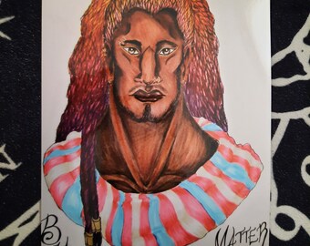 Black Trans Lives Matter 5x7 Lámina metálica