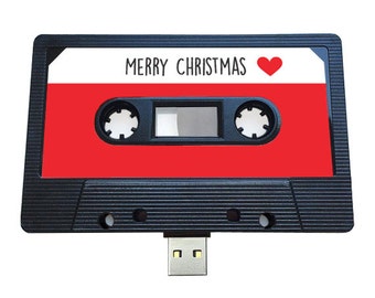 4GB/8GB/16GB USB Mixtape-Retro Personalized-  Xmas Gift - Present, Boyfriend, Girlfriend, Christmas, Stocking Filler, Quirky