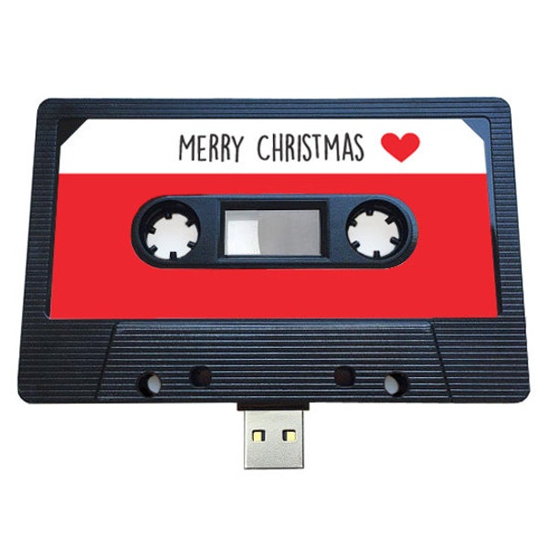 4GB/8GB/16GB USB Mixtape-Retro Personalized-  Xmas Gift - Present, Boyfriend, Girlfriend, Christmas, Stocking Filler, Quirky