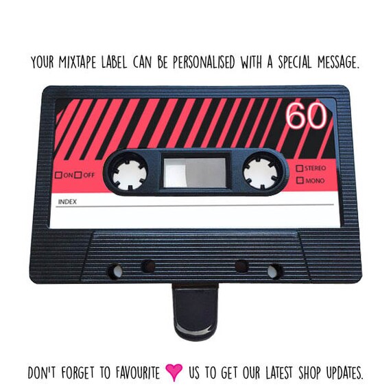4GB/8GB/16GB USB Mix Tape - Retro- Personalised - Novel Gift