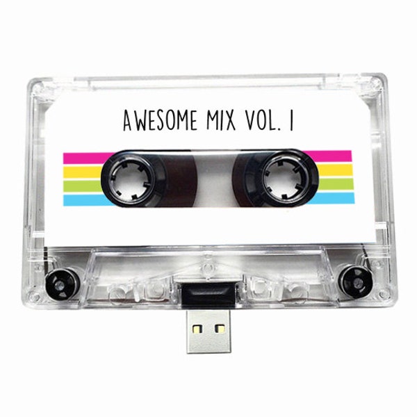 4GB/8GB/16GB USB Mixtape - Retro Personalised Gift- Ideal for a Loved One, Birthday Present- Boyfriend, Girlfriend, Best friend- Awesome Mix