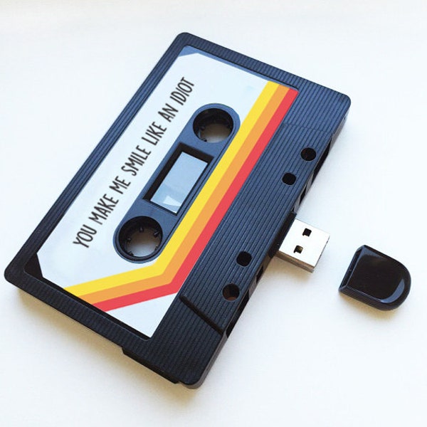 4GB/8GB/16GB USB Mix tape -Retro Valentines Gift - Homemade, Birthday, Wedding Present, Funny, Boyfriend, Best friend- Share - Flash Drive