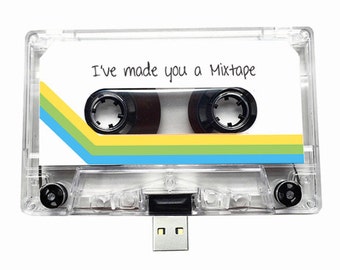 4GB/8GB/16GB USB Mix tape - Retro Personalised Gift -Handmade, Birthday, Anniversary Present- Boyfriend, Girlfriend, Friend- Flash Drive