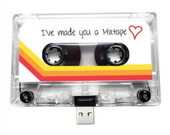 4GB/8GB/16GB USB Mixtape - Retro Personalised Gift - Loved One, Birthday, Wedding Present- Boyfriend, Girlfriend, Best friend- Flash Drive