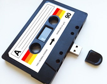 4GB/8GB/16GB  USB Mixtape - Retro Personalised Gift -  Loved One , Red , Girlfriend , Boyfriend- Cute Birthday Present- Valentines Day