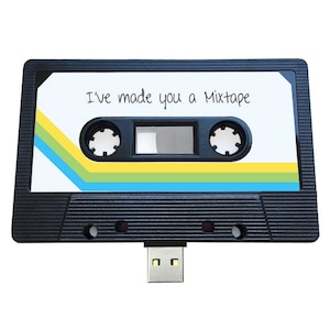 4GB/8GB/16GB USB Authentic Mixtape-Retro Personalized -  Valentines Day , Present, Boyfriend, Girlfriend, 90s, Flash Drive