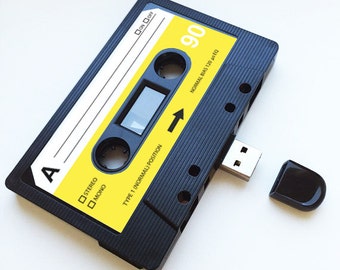 4GB/8GB/16GB USB Mixtape - Retro Hipster Gift -  Loved One, Birthday, Wedding Present- Boyfriend, Girlfriend, Best friend- Flash Drive