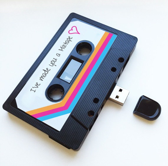 4GB/8GB/16GB USB Mixtape - Retro Anniversary Gift , Loved One