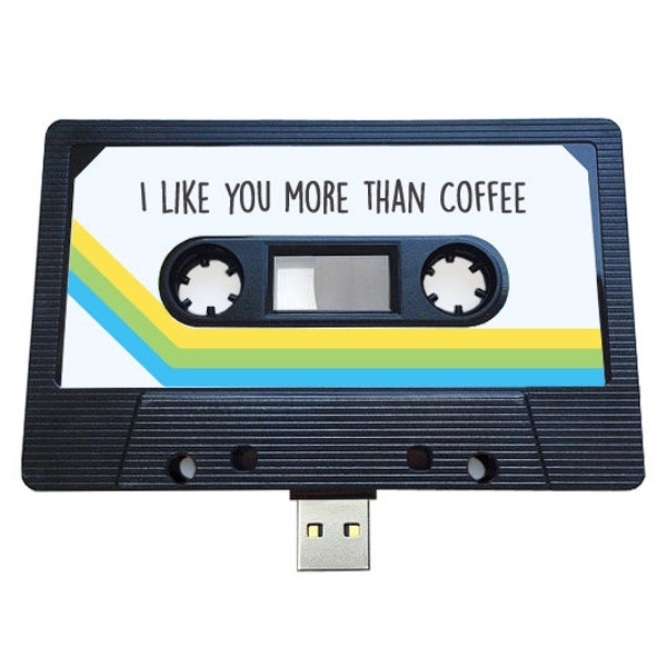 4GB/8GB/16GB USB Mix tape - Retro Christmas Gift - Loved One , Birthday , Coffee , Funny , Love , Boyfriend , Girlfriend , Flash Drive