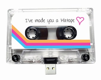 4GB/8GB/16GB USB Mix tape - Retro gepersonaliseerd cadeau - geliefde, verjaardag, Valentijnsdag - vriend, vriendin, beste vriend-flashdrive